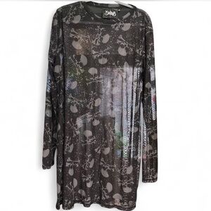 SOLD Killstar Gothic Black Mesh Dress